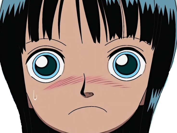 nico robin one piece ninon cheveux noir yeux bleu fic bloop enfant