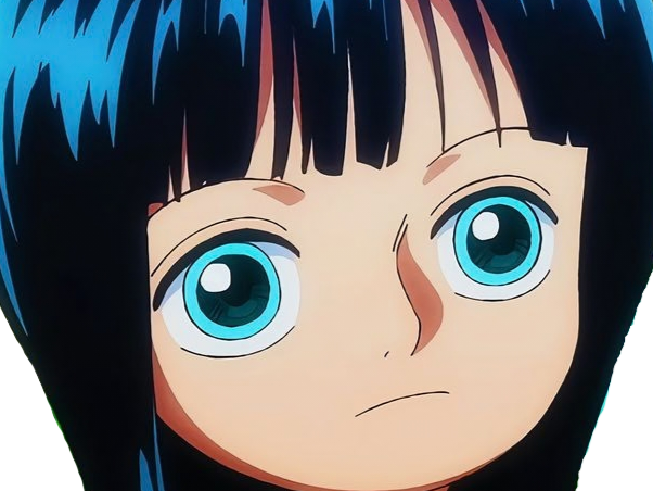 nico robin one piece ninon cheveux noir yeux bleu fic bloop enfant