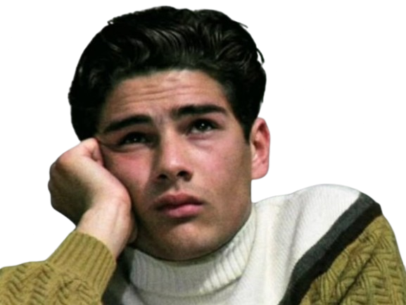cinema paradiso toto italien marco leonardi triste melancolie amoureux decu bg brun chagrin main attend