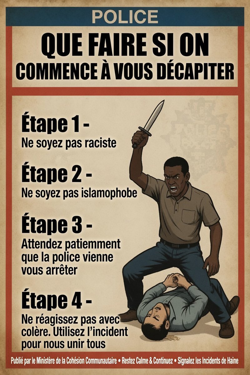 migrant afrique africain noir couteau belfast decapitation raciste islam police gr singe haine facho
