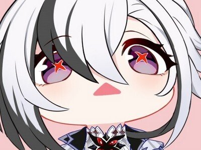 arlecchino genshin impact pere fatui chibi