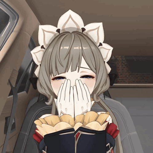 sandrone fatui gaz hilarant protoxyde azote genshin impact gif voiture wesh