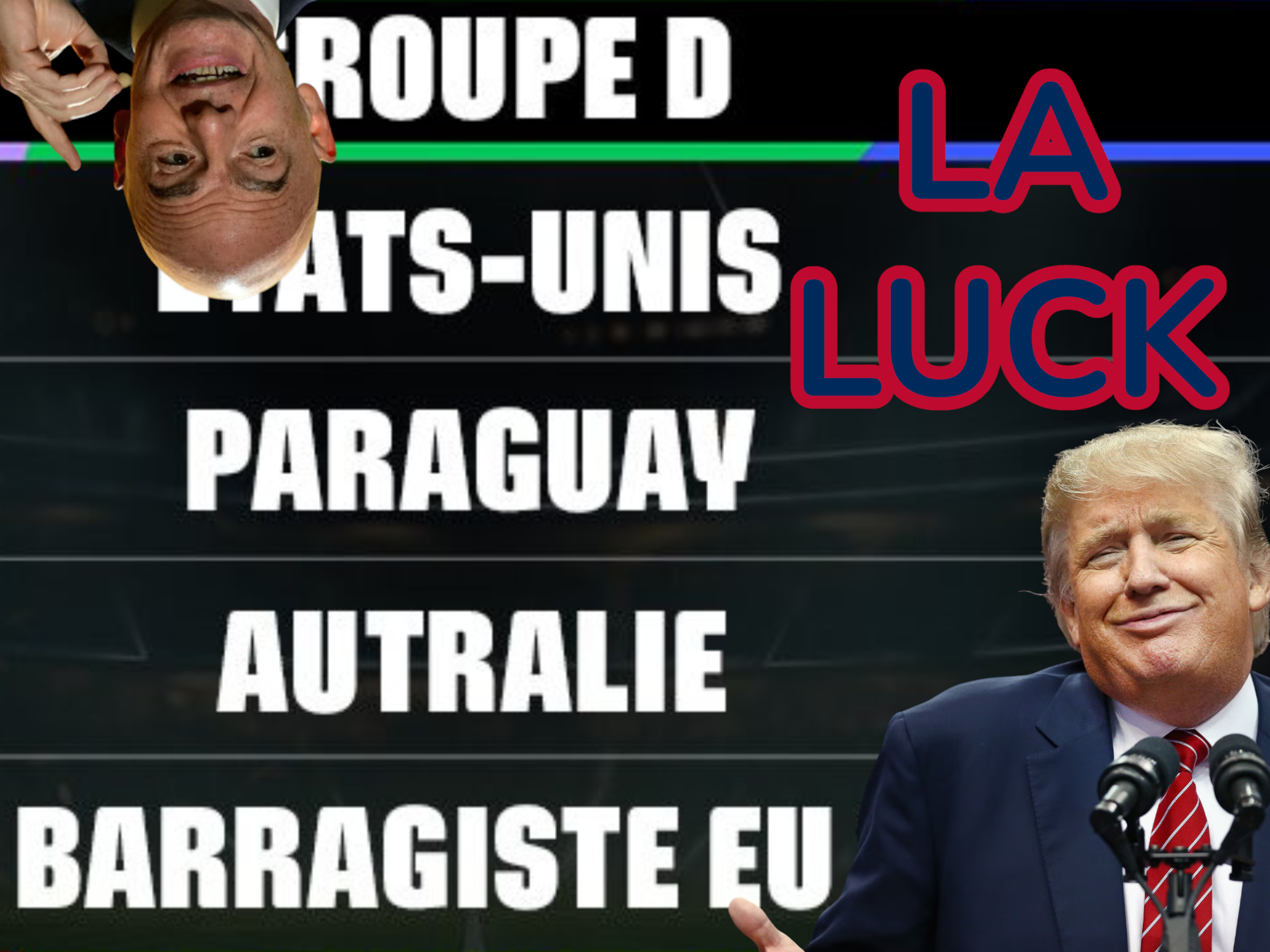 groupe d coupe du monde 2026 la chance luck etats-unis etats unis usa trump infantino