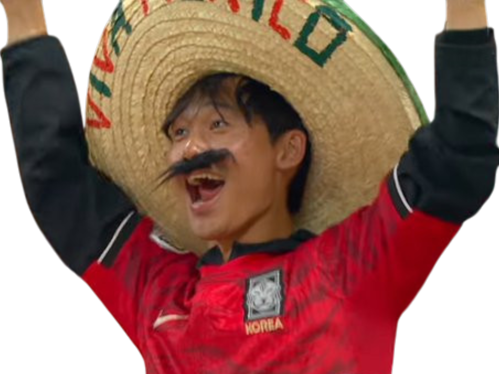coree du sud tchequie republique tcheque supporter coreen sombrero chapeau moustache cdm coupe monde 2026