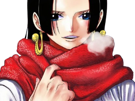 boa-hancock-one-piece-cheveux-noir-yeux-bleu-boucles-oreille-serpent-fic-bloop-hiver-manteau