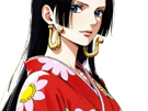 boa-hancock-one-piece-cheveux-noir-yeux-bleu-boucles-oreille-serpent-fic-bloop-kimono-yukata