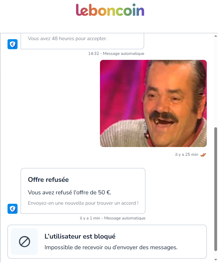 pedale negociant marchand du temple chutzpah culot toupet fiotte pd meat ouvert lopesap leboncoin