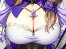 lisa-electro-mommy-genshin-impact-decollete-boobs