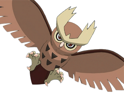 noarfang noctowl japonais pokemon pkm jeu anime type normal vol 2g johto hibou