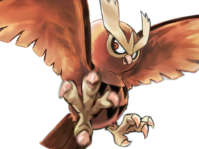 noarfang noctowl japonais pokemon pkm jeu anime type normal vol 2g johto hibou