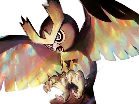 noarfang noctowl japonais pokemon pkm jeu anime type normal vol 2g johto hibou