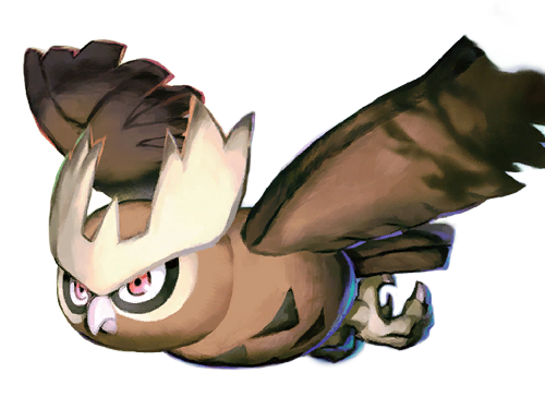 noarfang noctowl japonais pokemon pkm jeu anime type normal vol 2g johto hibou