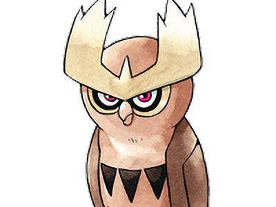 noarfang noctowl japonais pokemon pkm jeu anime type normal vol 2g johto hibou