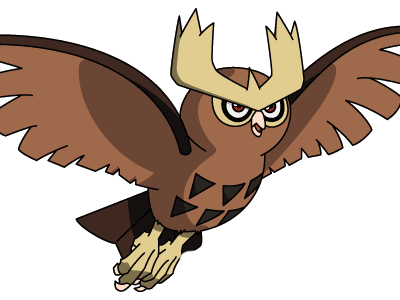 noarfang noctowl japonais pokemon pkm jeu anime type normal vol 2g johto hibou