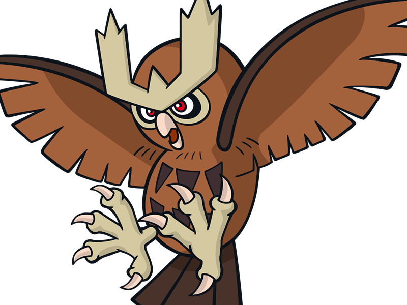 noarfang noctowl japonais pokemon pkm jeu anime type normal vol 2g johto hibou
