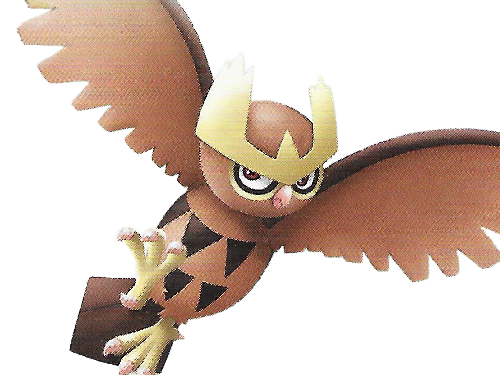 noarfang noctowl japonais pokemon pkm jeu anime type normal vol 2g johto hibou