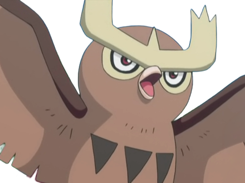 noarfang noctowl japonais pokemon pkm jeu anime type normal vol 2g johto hibou