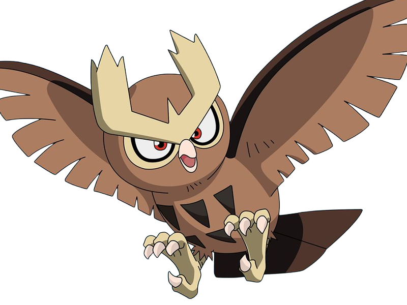 noarfang noctowl japonais pokemon pkm jeu anime type normal vol 2g johto hibou