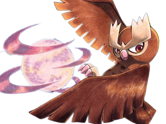 noarfang noctowl japonais pokemon pkm jeu anime type normal vol 2g johto hibou