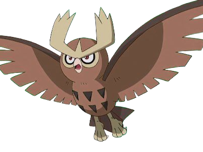 noarfang noctowl japonais pokemon pkm jeu anime type normal vol 2g johto hibou