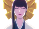 senjumaru-shutara-bleach-cheveux-noir-frange-khol-broche-soleil-amaterasu-fic-bloop