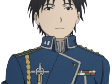 roy mustang fullmetal alchemist fma cheveux noir veste bleue fulgence archambault fic bloop