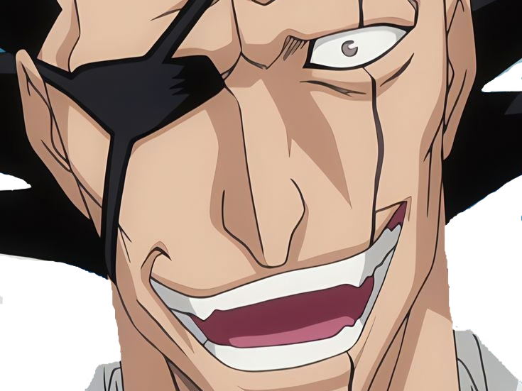 zaraki kenpachi bleach cheveux noir cicatrice bandeau sepp fic bloop