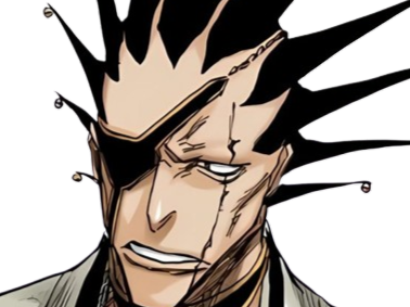 zaraki kenpachi bleach cheveux noir cicatrice bandeau sepp fic bloop