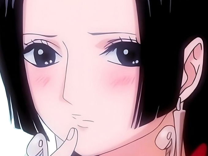 boa hancock one piece cheveux noir yeux bleu boucles oreille serpent fic bloop