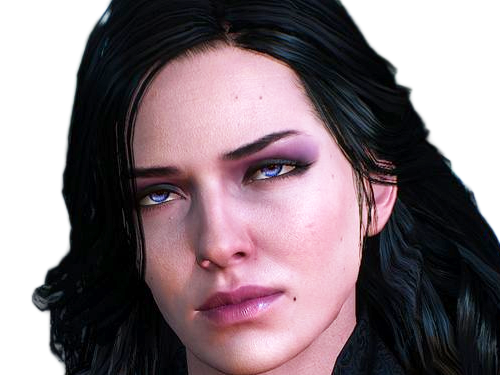 yennefer de vengerberg yen yenna magicienne the witcher jeux femme cheveux-noirs yeux-violets