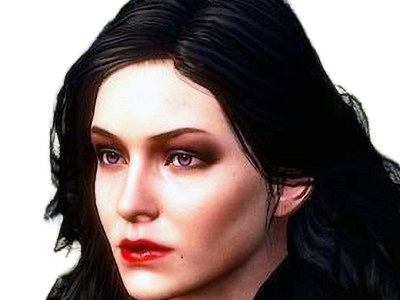 yennefer de vengerberg yen yenna magicienne the witcher jeux femme cheveux-noirs yeux-violets
