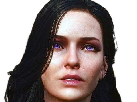 yennefer de vengerberg yen yenna magicienne the witcher jeux femme cheveux-noirs yeux-violets