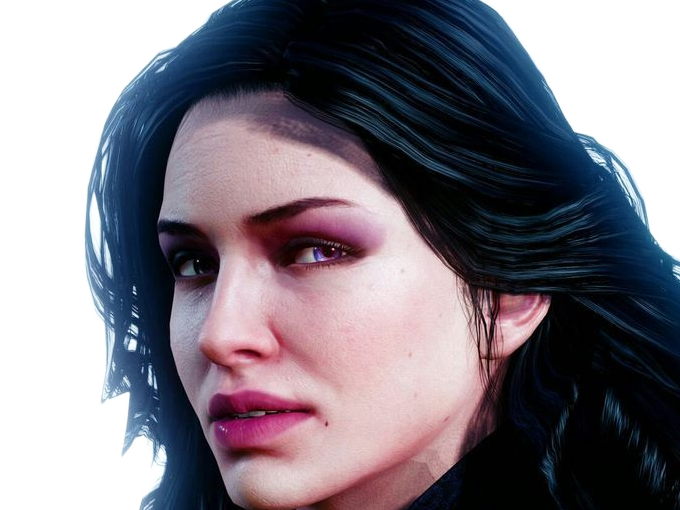 yennefer de vengerberg yen yenna magicienne the witcher jeux femme cheveux-noirs yeux-violets