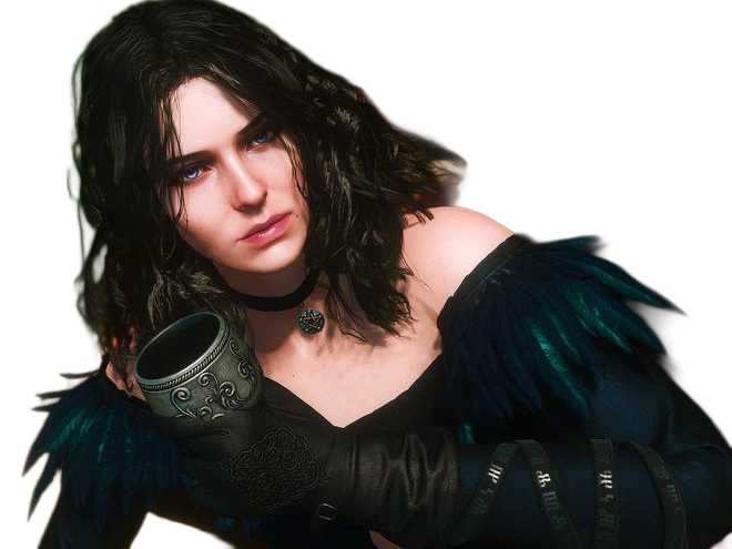 yennefer de vengerberg yen yenna magicienne the witcher jeux femme cheveux-noirs yeux-violets