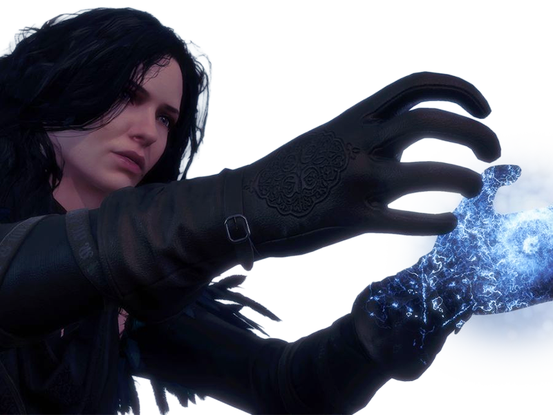 yennefer de vengerberg yen yenna magicienne the witcher jeux femme cheveux-noirs yeux-violets