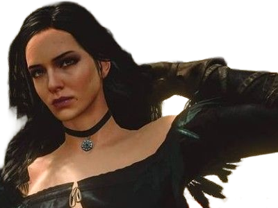 yennefer de vengerberg yen yenna magicienne the witcher jeux femme cheveux-noirs yeux-violets
