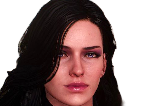 yennefer de vengerberg yen yenna magicienne the witcher jeux femme cheveux-noirs yeux-violets