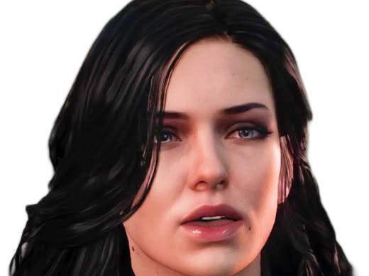 yennefer de vengerberg yen yenna magicienne the witcher jeux femme cheveux-noirs yeux-violets