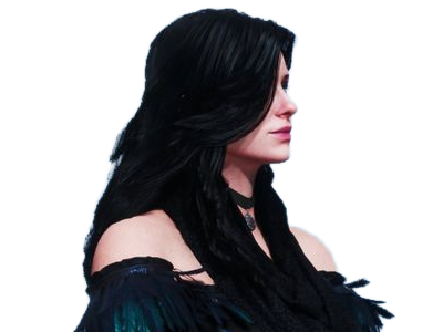 yennefer de vengerberg yen yenna magicienne the witcher jeux femme cheveux-noirs yeux-violets