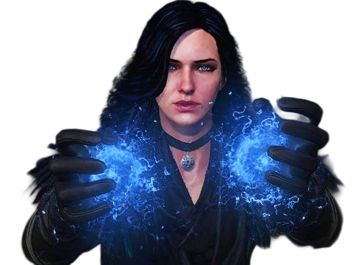 yennefer de vengerberg yen yenna magicienne the witcher jeux femme cheveux-noirs yeux-violets