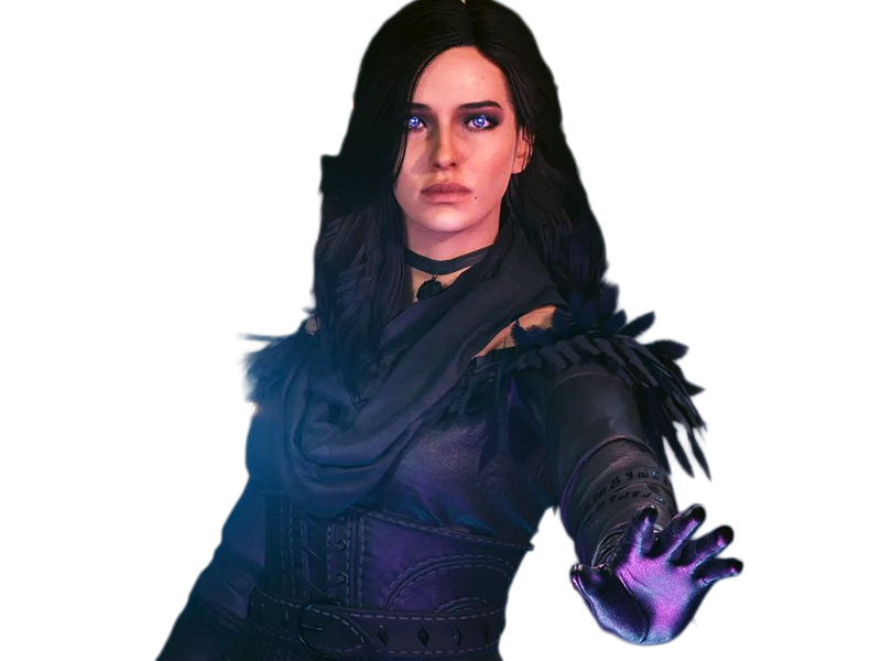 yennefer de vengerberg yen yenna magicienne the witcher jeux femme cheveux-noirs yeux-violets