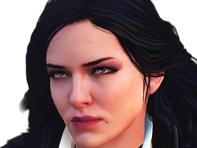 yennefer de vengerberg yen yenna magicienne the witcher jeux femme cheveux-noirs yeux-violets