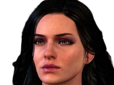 yennefer de vengerberg yen yenna magicienne the witcher jeux femme cheveux-noirs yeux-violets