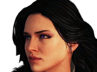 yennefer de vengerberg yen yenna magicienne the witcher jeux femme cheveux-noirs yeux-violets