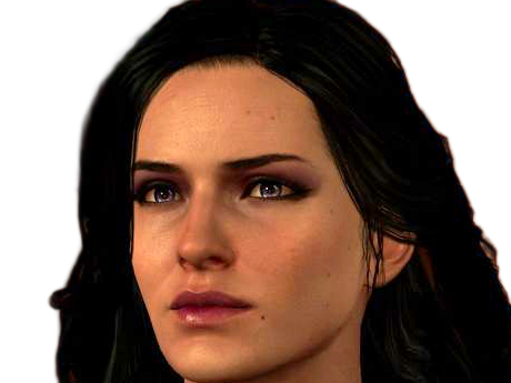 yennefer de vengerberg yen yenna magicienne the witcher jeux femme cheveux-noirs yeux-violets