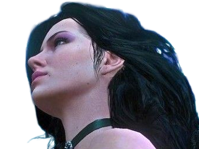 yennefer de vengerberg yen yenna magicienne the witcher jeux femme cheveux-noirs yeux-violets