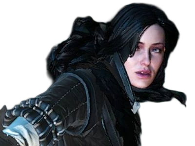yennefer de vengerberg yen yenna magicienne the witcher jeux femme cheveux-noirs yeux-violets