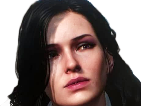 yennefer de vengerberg yen yenna magicienne the witcher jeux femme cheveux-noirs yeux-violets
