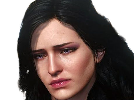 yennefer de vengerberg yen yenna magicienne the witcher jeux femme cheveux-noirs yeux-violets