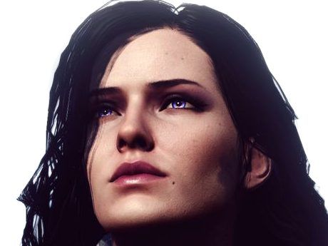 yennefer de vengerberg yen yenna magicienne the witcher jeux femme cheveux-noirs yeux-violets